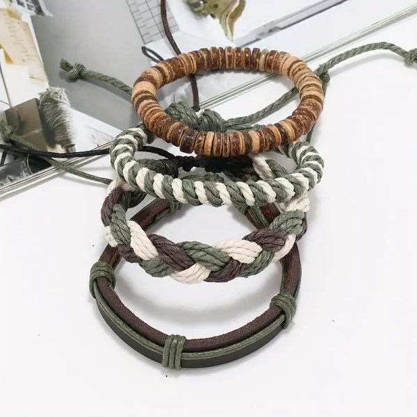 Pulsera tejido verde - Imagen 3