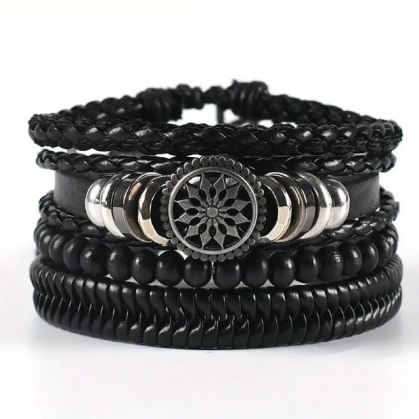 Pulsera flor de girasol negro - Imagen 4