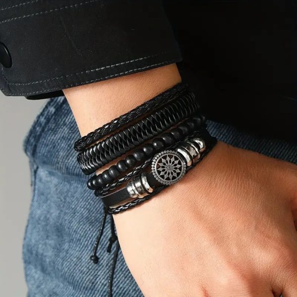 Pulsera flor de girasol negro - Imagen 2