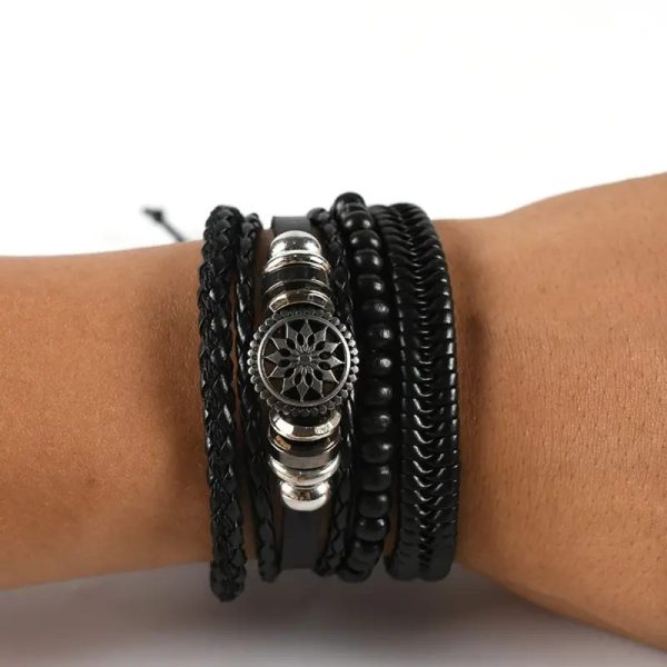 Pulsera flor de girasol negro - Imagen 3