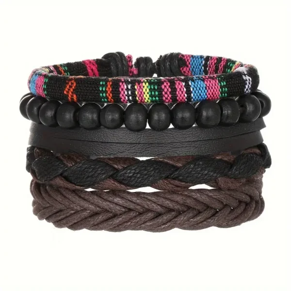 Pulsera de cuero con colores