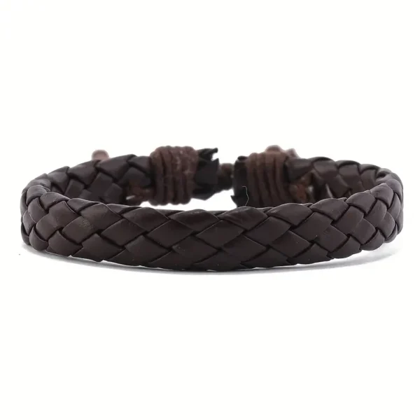 Pulsera entrelazada de cuero