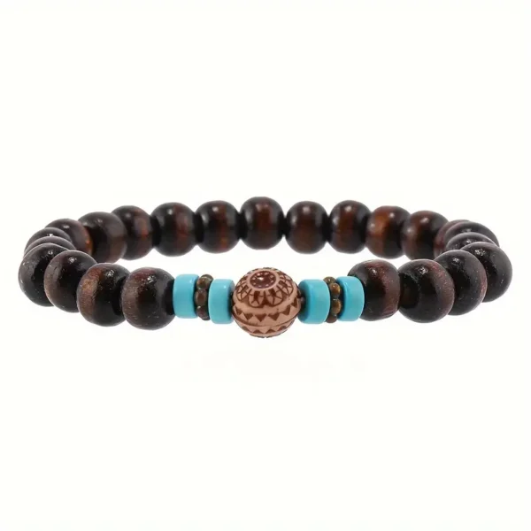 Pulsera con cuentas de madera
