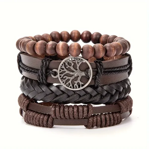 Pulsera árbol de la vida marrón