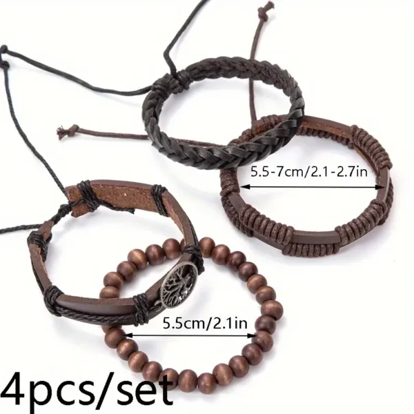 Pulsera árbol de la vida marrón - Imagen 4