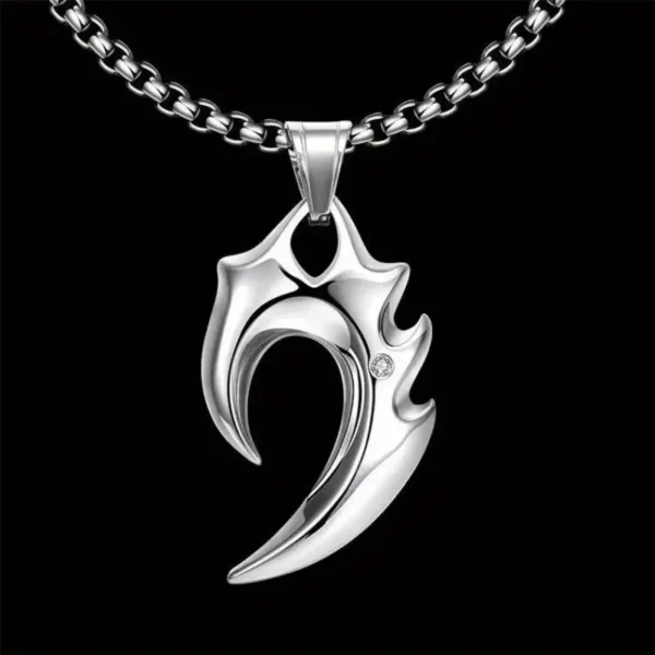 Collar tribal plateado